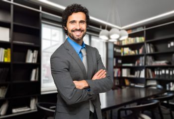 Young businessman in his studio